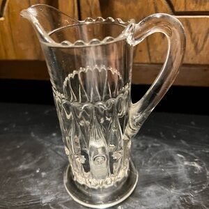 Vintage Clear Glass Serveware cream Pitcher